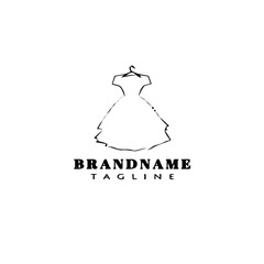 bridesmaid logo cartoon icon design template cute isolated vector illustration