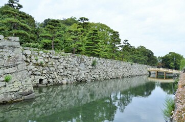 徳島城 石垣と堀川と数寄屋橋