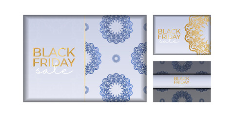 Baner Black Friday beige with vintage ornament