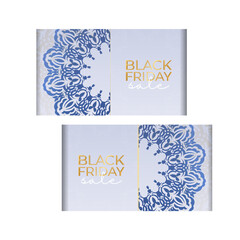 Baner Black Friday beige color with geometric pattern