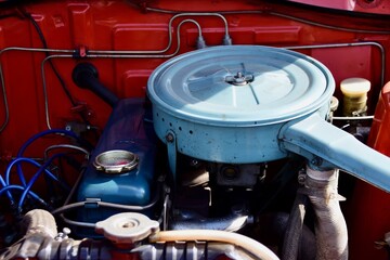 Motor eines Oldtimers