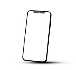 Mobile smart phone on white background technology