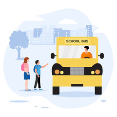 Back to school School bus Children Pupil Transport