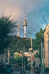 Naklejka premium 남산타워