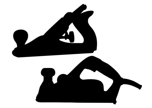 black wood planes silhouettes on white background clip art preview
