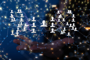 hierarchy connection team group 3d