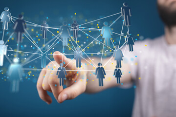  people network structure HR - Human resources management and recruitment