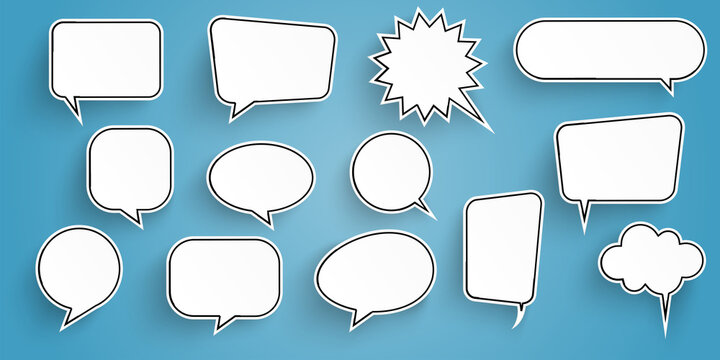 speech bubbles with shadow collection