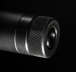 Rifle thread protector on the muzzle