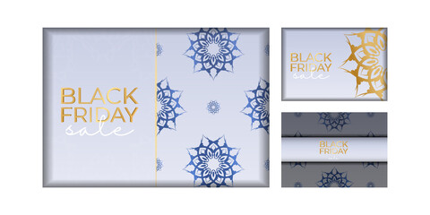 Celebration Poster For Black Friday Beige with Greek Ornaments