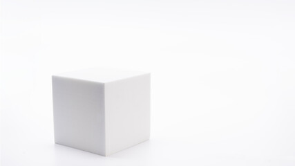 White product background. Empty podium