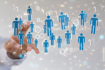  people network structure HR - Human resources management and recruitment