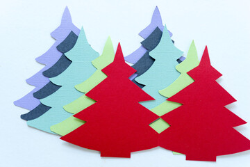 christmas tree made of paper