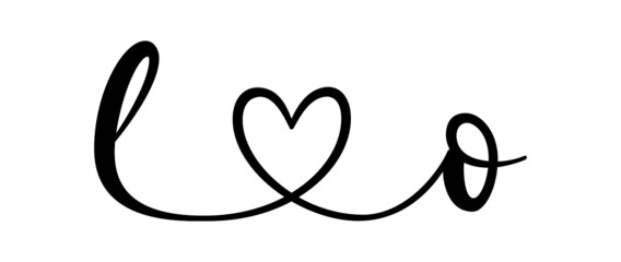 lo, ol, letters with heart Monogram, monogram wedding logo. Love icon, couples Initials, lower case, connecting HEART, home decor,