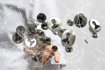 conference team work connection digital concept