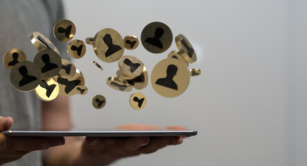 Business and communications group digital