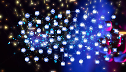 data network 3d digital info