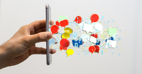 holding letter icon,email icons .Contact us by newsletter email and protect your personal...