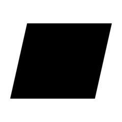 Parallelogram shape symbol vector icon for creative graphic design ui element in a pictogram illustration