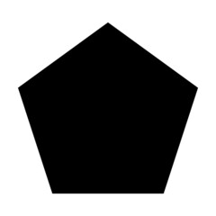 Pentagon shape symbol vector icon for creative graphic design ui element in a pictogram illustration