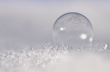Eis Kugel Makro Eiskristall
