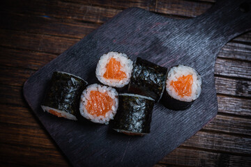 Sushi- delicious asian. Fastfood- restaurant concept