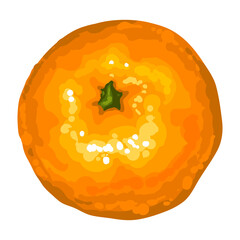 Stylized illustration of mandarin. Image for design or decoration.