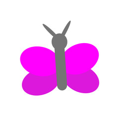 Large butterfly with colored wings for different designs
