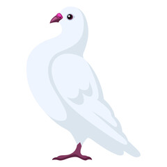 Stylized illustration of dove. Image for design or decoration.