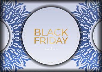 Beige Black Friday Sale Poster Template with Greek Ornaments