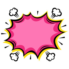 Obraz premium Stylized illustration of sticker explosion. Image for design or decoration.
