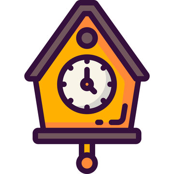 recommend clip art: cuckoo clock line icon