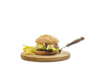 Hamburguesa con patatas fritas