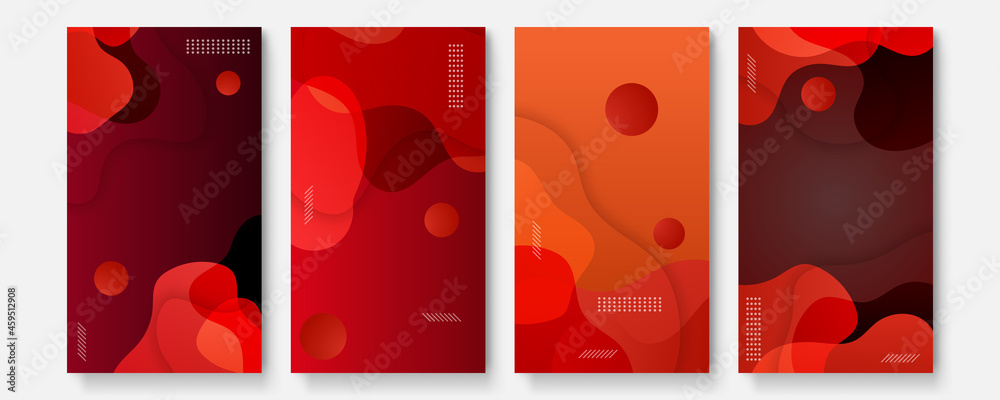 Poster abstract background design templates for social media posts and stories