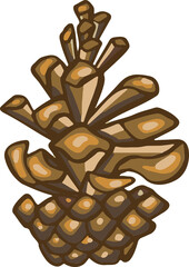 symbol new year or christmas tree cone