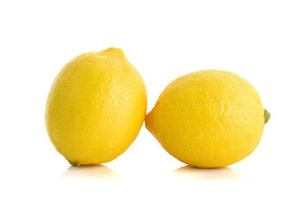 Fresh lemon isolated on white background