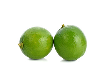 Fresh lime fruit  isolated on white background