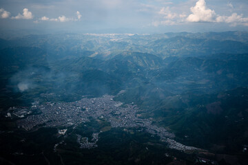 aerial view of the city of Chinchina Caldas