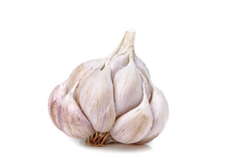 Fresh garlic isolated on white background
