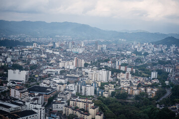 Fototapeta na wymiar aerial view of the city of Pereira, Risaralda