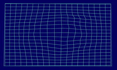 Landscape made of polygonal wireframe. Concept of virtual reality and sci-fi world.