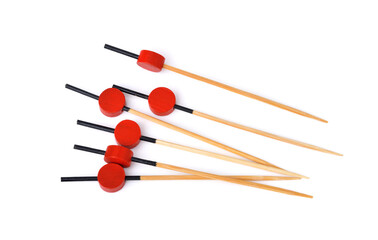 Cocktail picks isolated on white background