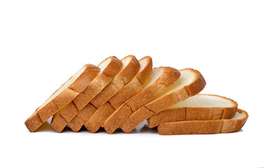 Sliced bread isolated on white background