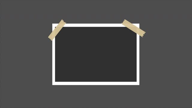 Photo frame icon in motion graphics animation