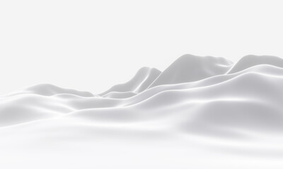 Obraz premium 3D Ice mountain. White cold terrain.