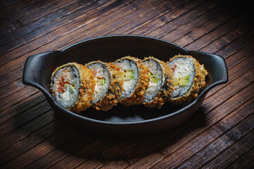 Sushi- delicious asian. Fastfood- restaurant concept