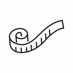 measuring tape line icon