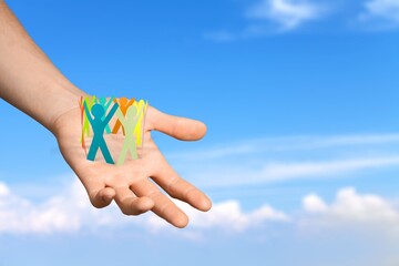 Diversity And Inclusion. Business Employment Leadership. People Silhouettes in hands