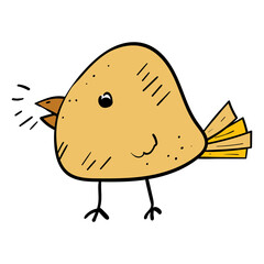 Cute Chicken Cartoon Vector Doodle Illustration