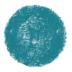 Círculo turquesa textura pastel al óleo, estuco, pintura, estampado.
